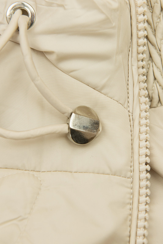 Gesteppte Damen-Frühlingsjacke Beige