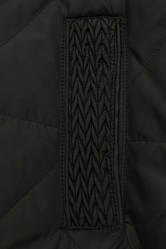 Gesteppte Damen-Frühlingsjacke Schwarz