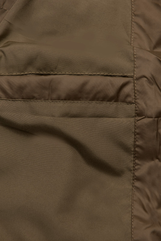 Gesteppte Damenweste mit abnehmbarer Kapuze Braun