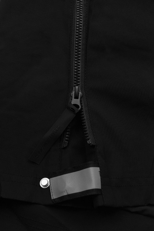 Übergangsparka für Damen mit abnehmbarer Kapuze Schwarz