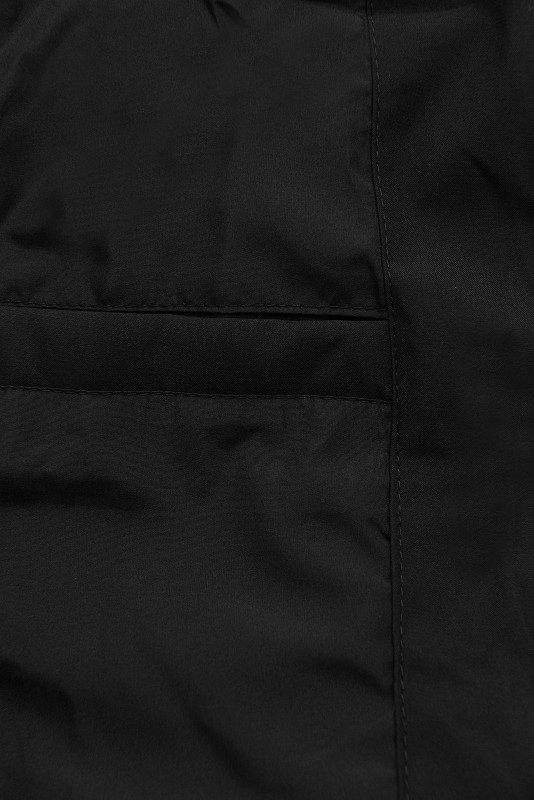 Übergangsparka für Damen mit abnehmbarer Kapuze Schwarz