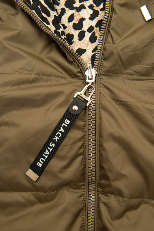 Wende-Weste mit Leopardenmuster, Braun