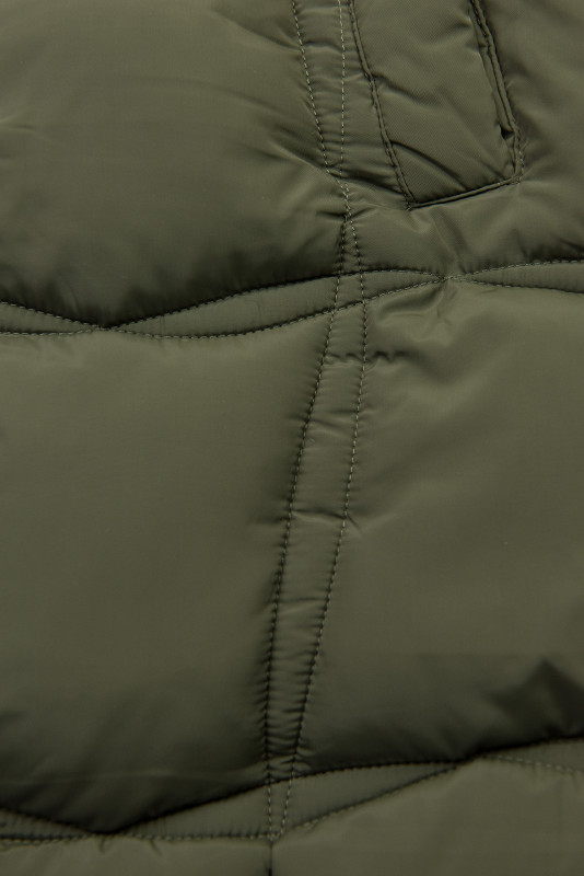 Winterjacke mit Gürtel Khaki