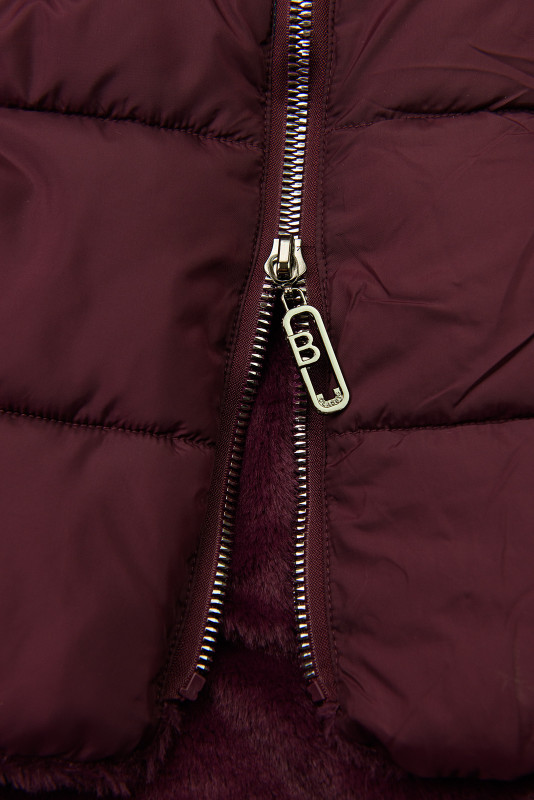 Damen Winterjacke zum Wenden Weinrot