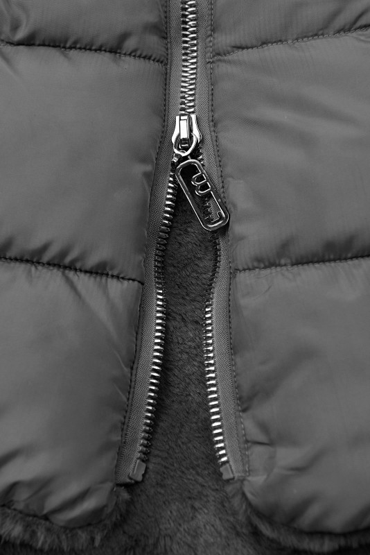 Damen Winterjacke zum Wenden Grau