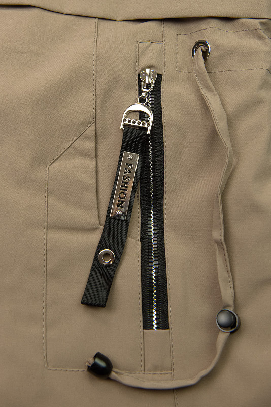 Damen Winterparka mit Taillenzug Beige