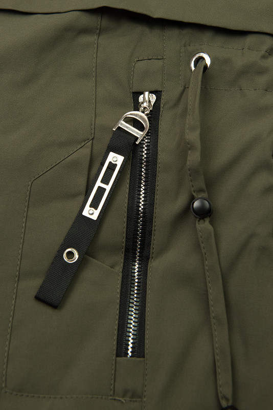 Damen Winterparka mit Taillenzug Army