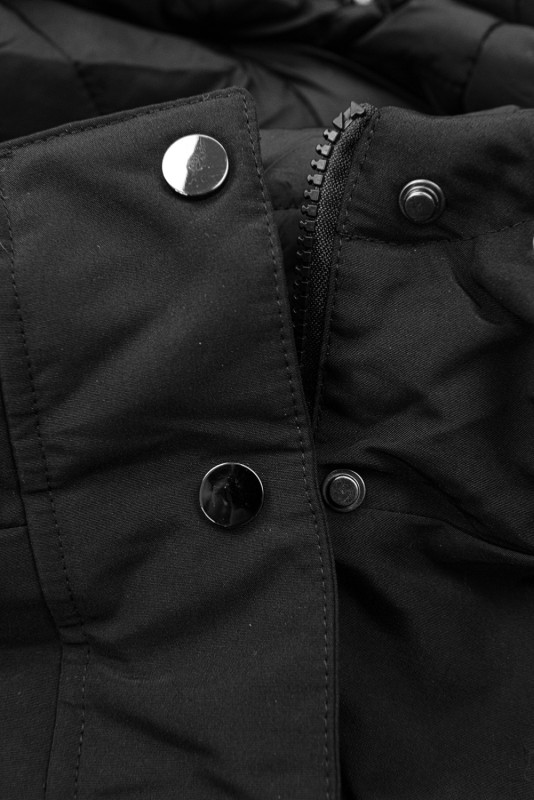 Winterjacke auf beiden Seiten tragbar schwarz