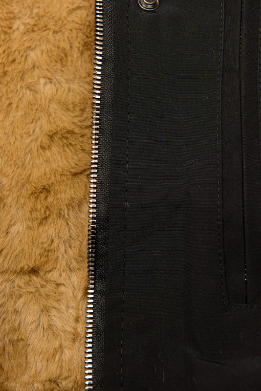 Parka mit Tunnelzug zum Einstellen der Weite schwarz