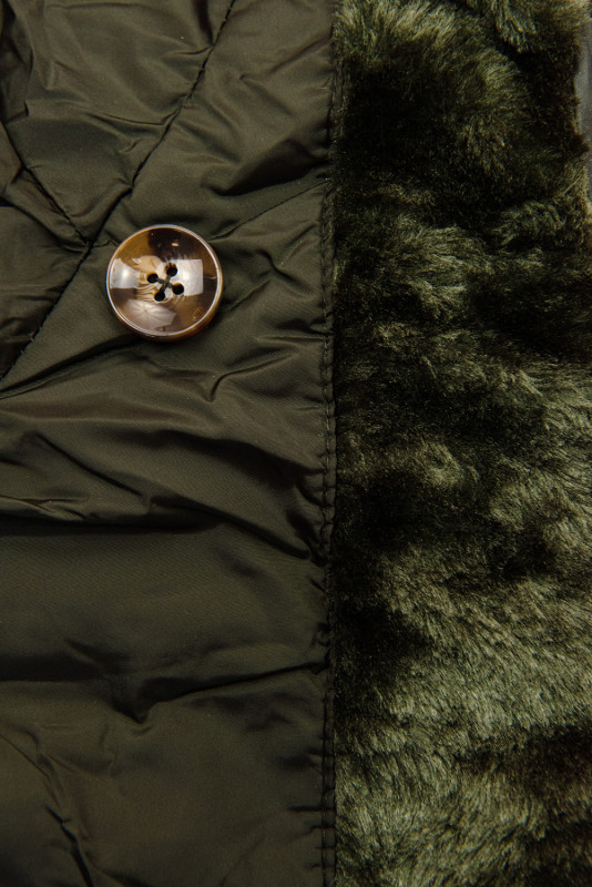 Winterjacke mit hohem Kragen Khaki