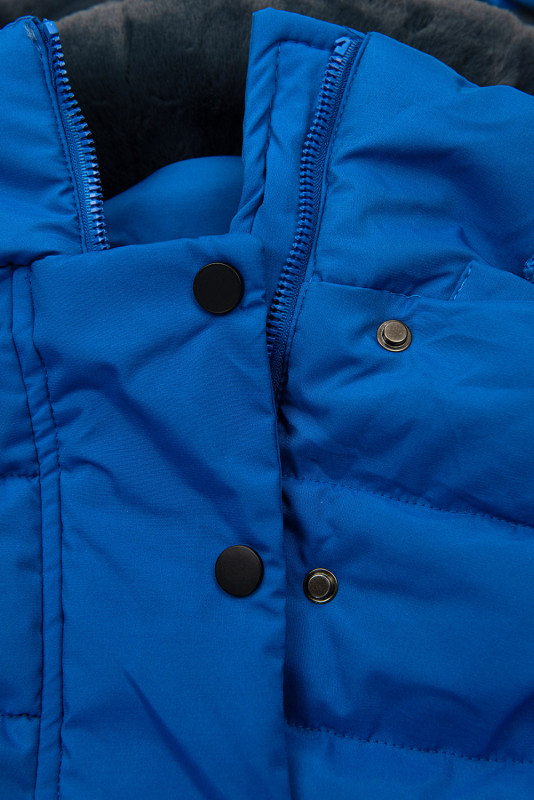 Gesteppte Winterjacke mit Gürtel Kobaltblau