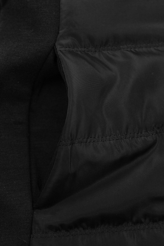 Sweatmantel mit 2-Wege-Reißverschluss schwarz