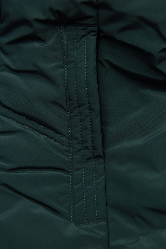 Steppjacke mit Blumenfutter grün