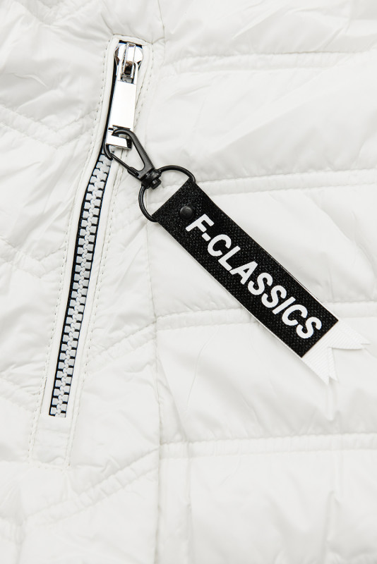 Leichte Übergangsjacke mit Kapuze weiß