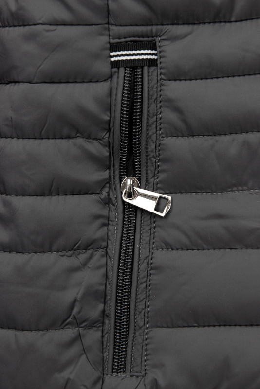 Steppjacke mit Kapuze Anthrazit