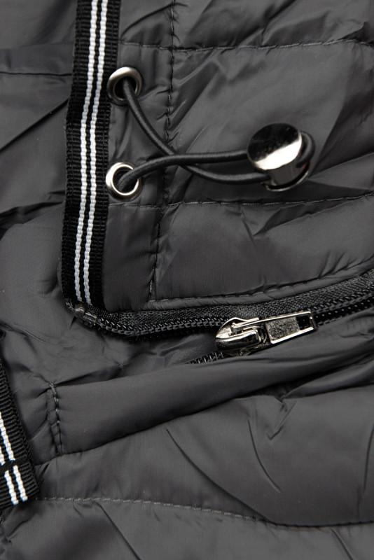 Steppjacke mit Kapuze Anthrazit