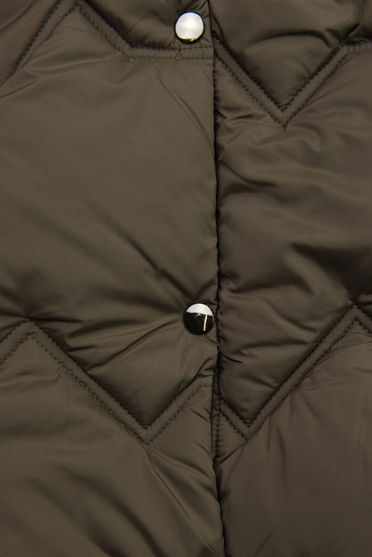 Doppelseitiger Wintermantel Braun/Schwarz