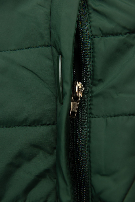 Leichte Steppjacke mit Kapuze Grün