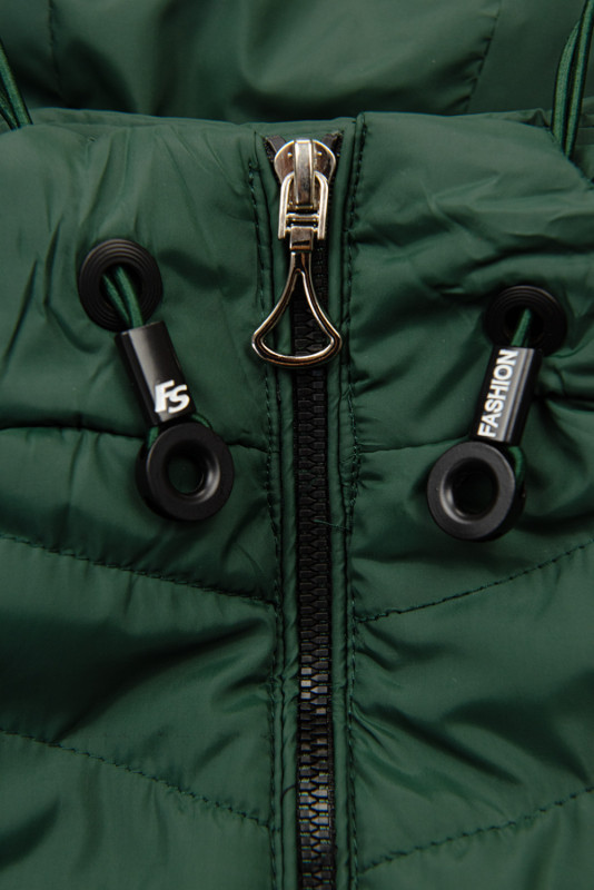 Leichte Steppjacke mit Kapuze Grün