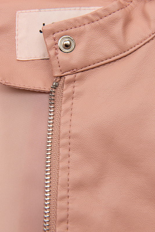 Basics Lederimitatjacke Rosa
