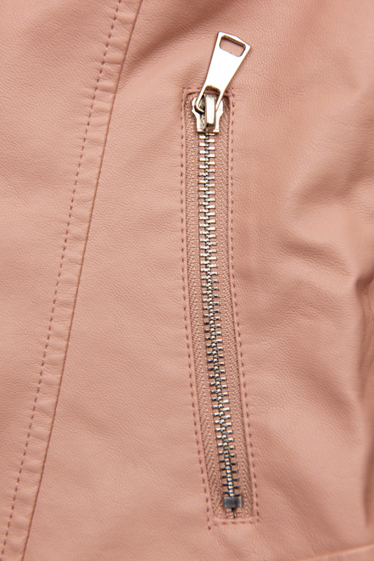 Basics Lederimitatjacke Rosa