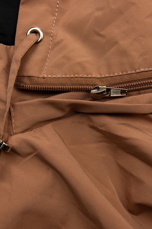 Wendejacke mit abnehmbarer Kapuze Beigerot/Schwarz