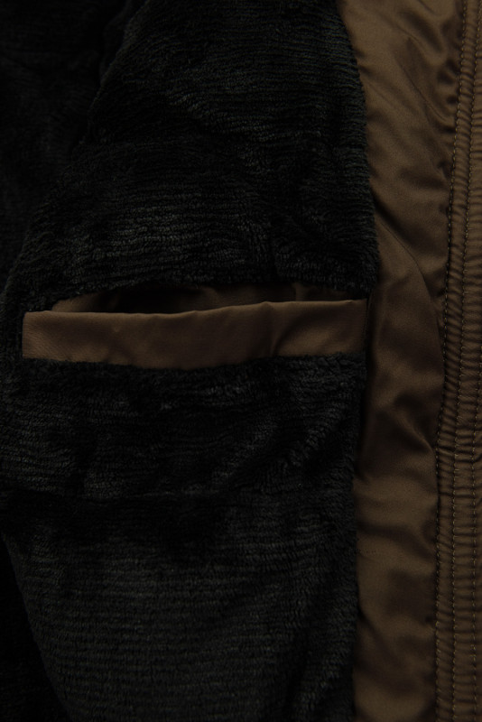 Winterjacke für Jungen Schwarz/Khaki