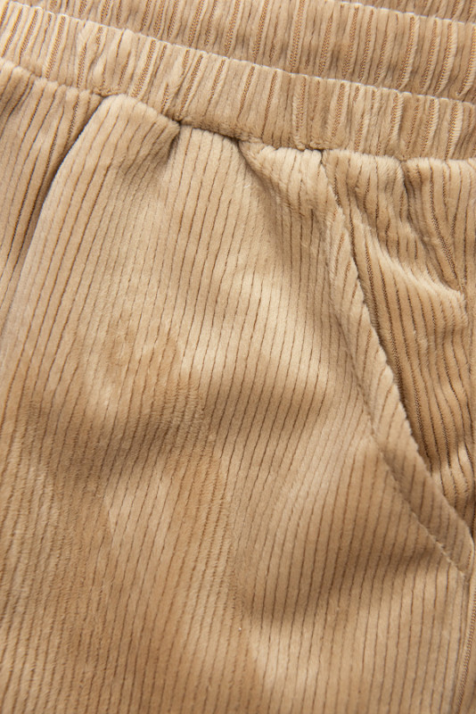 Lässige Hose mit Gummizug in der Taille Braun