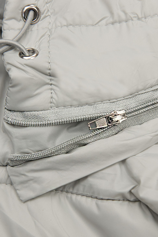 Kurzweste mit Kapuze Grau