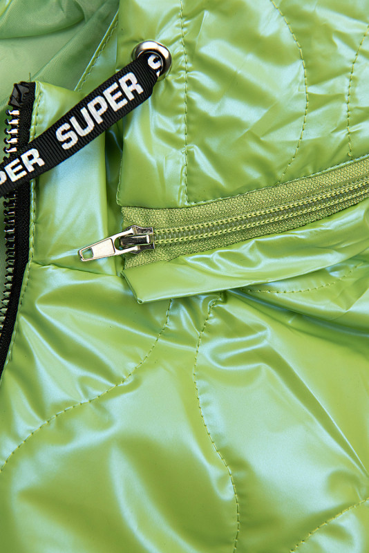 Jacke im glänzenden Design Hellgrün
