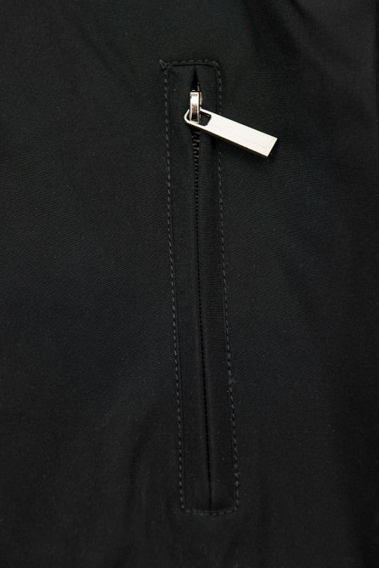 Leichter Parka mit abnehmbarer Kapuze schwarz/grau