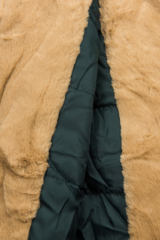 Parkajacke mit abnehmbarem Teddy-Futter grün