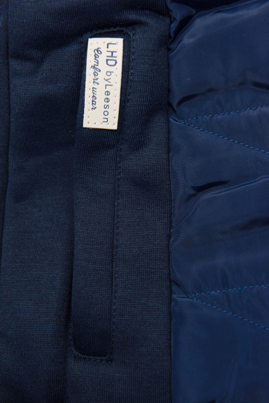 Sweatjacke in langer Form dunkelblau