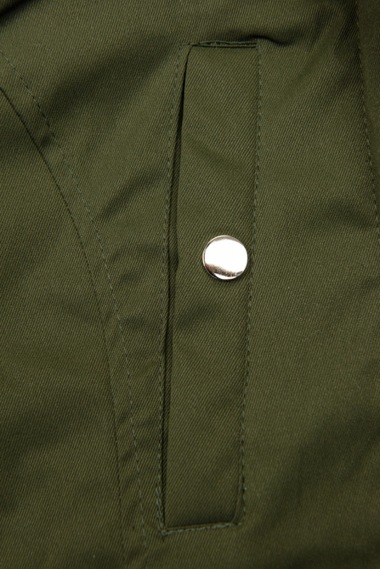 Parka mit abnehmbarem Futter und Kunstfell khaki