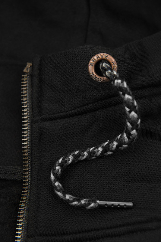 Sweatjacke mit Reißverschluss schwarz