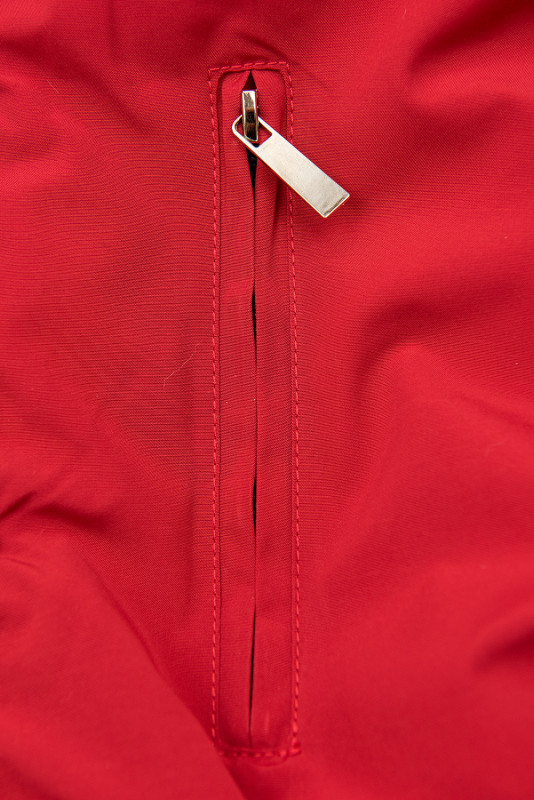 Parkajacke mit Teddy-Futter rot