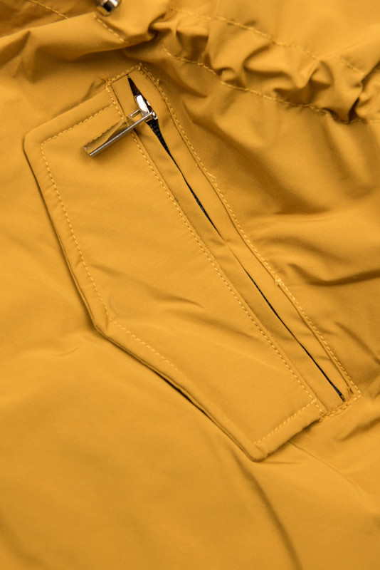 Parkajacke mit Teddy-Futter gelb