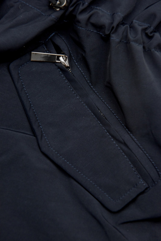 Parkajacke mit Teddy-Futter dunkelblau