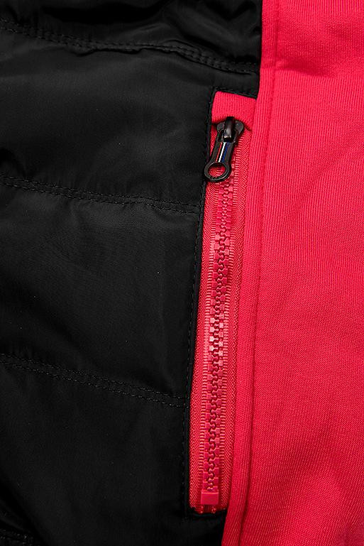Sportliche Sweatjacke rot/schwarz