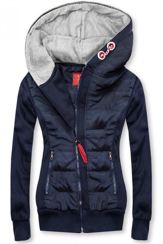 Sportliche Sweatjacke dunkelblau