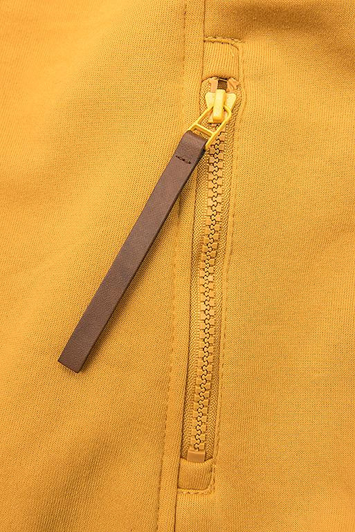 Langer Sweatmantel gelb