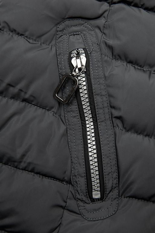 Steppjacke mit warmes Futter-Plüsch anthrazit