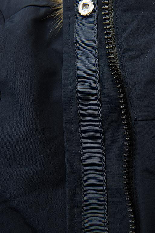 Winter Parkajacke mit Kunstfell dunkelblau/ecru