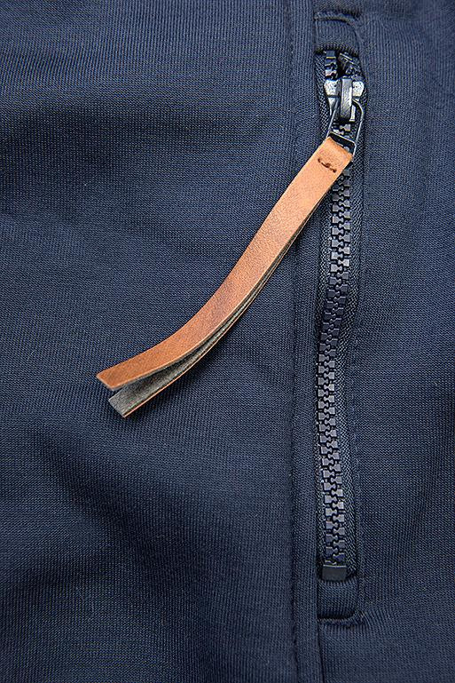 Langer Sweatmantel dunkelblau