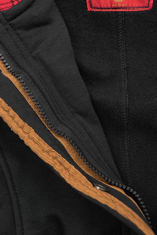Langer Sweatmantel schwarz