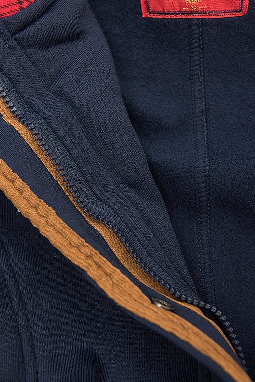 Langer Sweatmantel dunkelblau