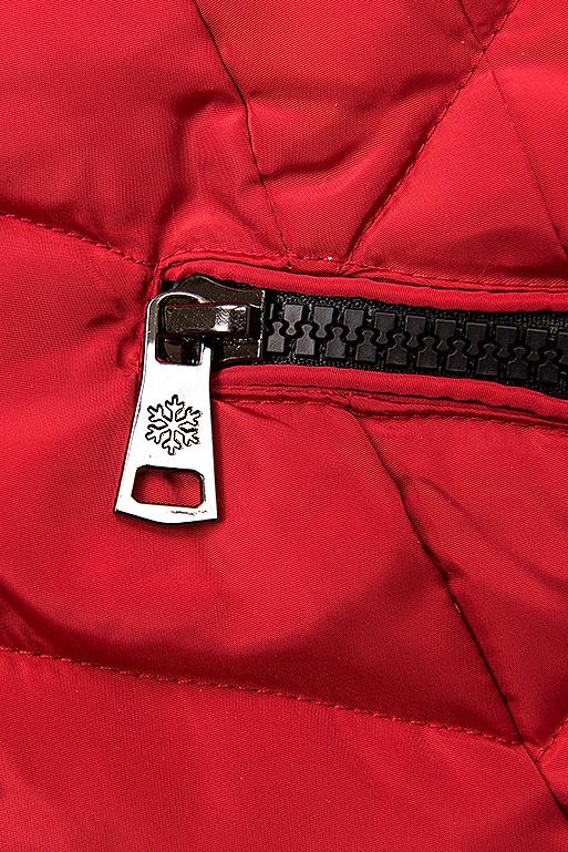 Winter Steppjacke mit Kapuze rot