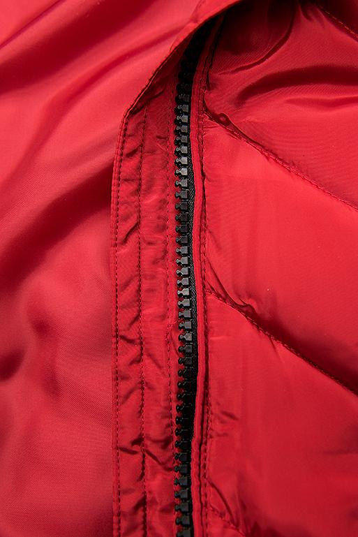 Winter Steppjacke mit Kapuze rot