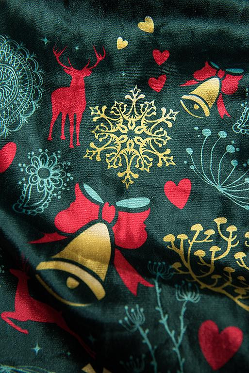 Velourskleid Christmas grün