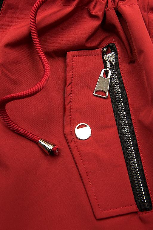 Frühlings-Wendeparka rot/schwarz